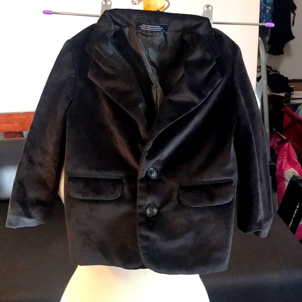 Black velvet blazer